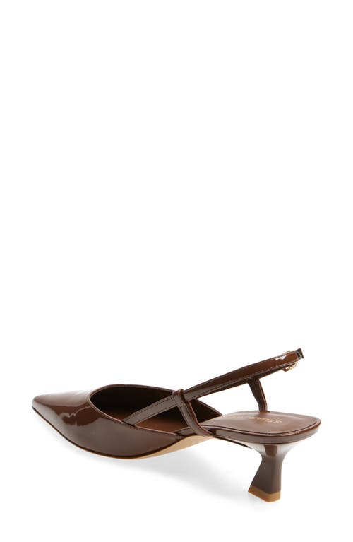 Shop Stuart Weitzman Vinnie 50 Slingback Pump In Walnut