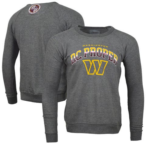 Washington Commanders Classic Men's 47 Brand Vintage Gray Pullover Hoodie