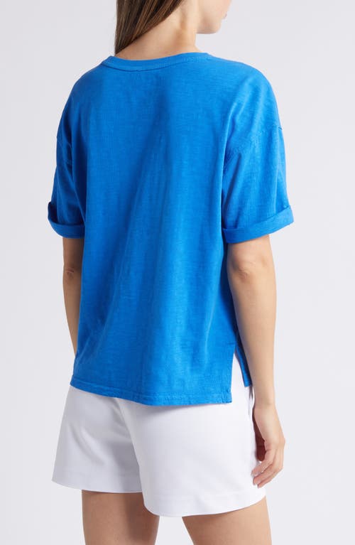 Shop Caslonr Caslon(r) Relaxed Organic Cotton Boyfriend T-shirt In Blue Marmara