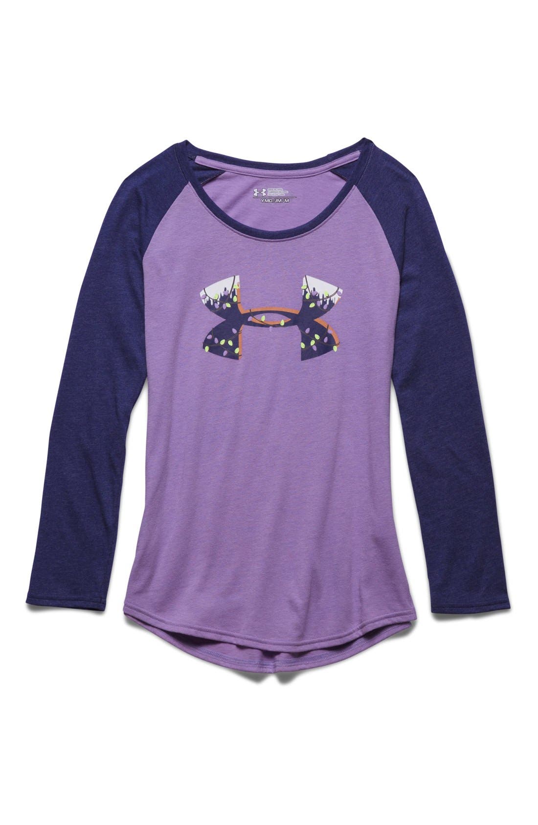 Under Armour 'Holiday Logo' HeatGear® Tee (Big Girls) Nordstrom