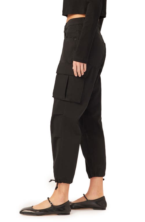 Dl1961 Gwen Cargo Joggers In Black Twill