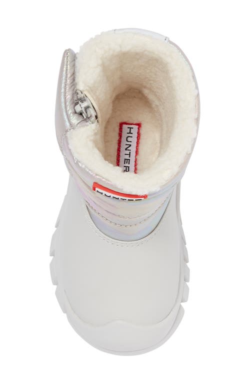 Hunter Kids' Intrepid Waterproof Snow Boot In Patter Grey/rainbow