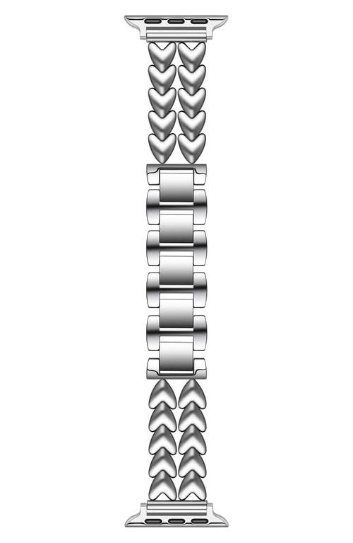 Shop The Posh Tech Crush Hearts Apple Watch® Bracelet Watchband In Silver