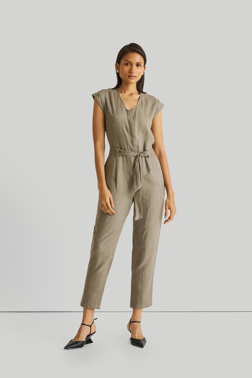 Reistor Evening Chai Jumpsuit In Hemp Dark Green