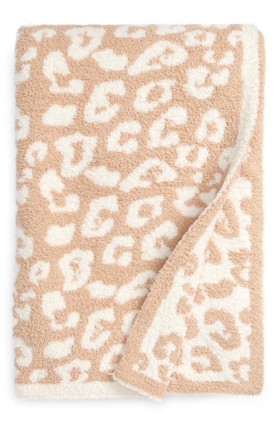 Barefoot Dreams In The Wild Throw Blanket In Soft Camel/ Cream