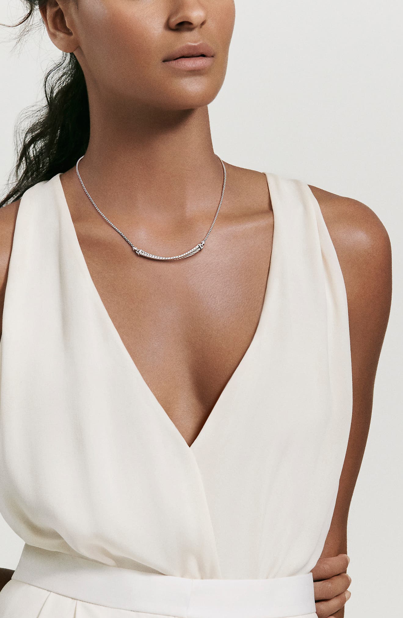 david yurman diamond bar necklace