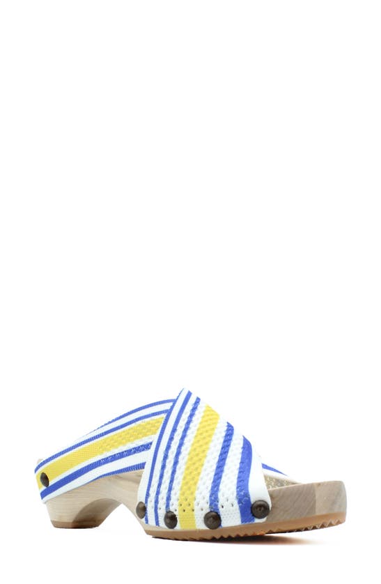 Jax And Bard Libby Hill Knit Cross Strap Sandal In Oh Bouy Stripe