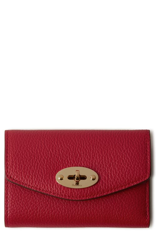 Shop Mulberry Darley Folded Leather Wallet In Scarlet Red