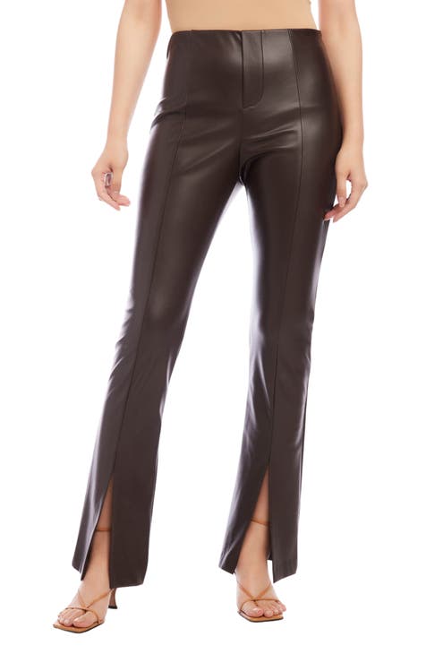 Women's Brown Leather & Faux Leather Pants & Leggings | Nordstrom