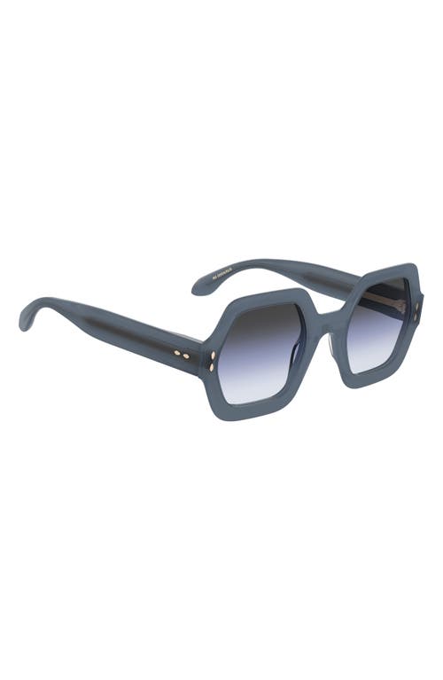 Shop Isabel Marant 52mm Square Sunglasses In Blue/grey Shaded