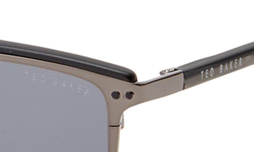 Ted Baker London 57mm Polarized Rectangle Sunglasses In Black