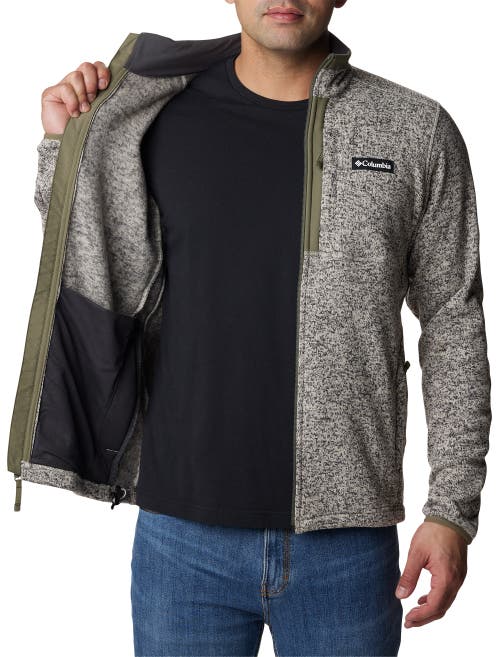 Columbia Sweater Weather Full-zip Fleece Jacket In Dark Stone Hthr