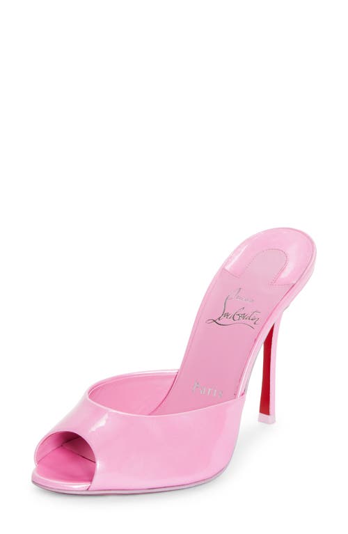 Shop Christian Louboutin Me Dolly Peep Toe Slide Sandal In Baby Pink/lin Baby Pink