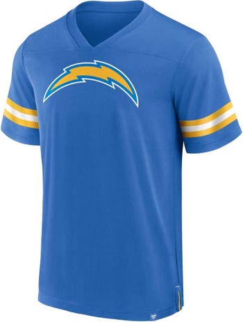 FANATICS Men's Fanatics Branded Powder Blue Los Angeles Chargers Jersey  Tackle V-Neck T-Shirt