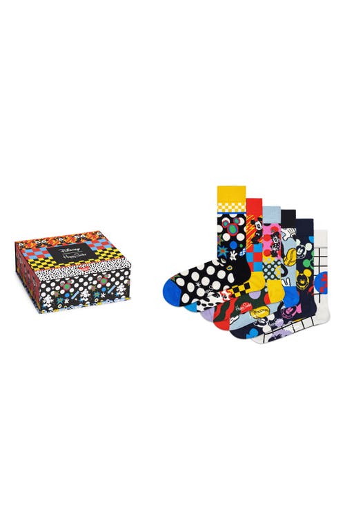 x Disney 6-Pack Assorted Crew Socks Gift Box in Multi