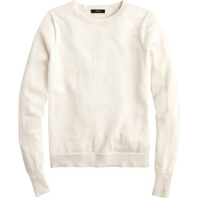 Plus Size J.crew Margot Crewneck Re-Imagined Wool Sweater, Ivory