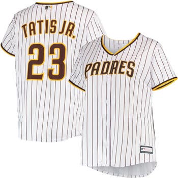 PROFILE Women's Fernando Tatis Jr. White/Brown San Diego Padres Plus Size  Replica Player Jersey