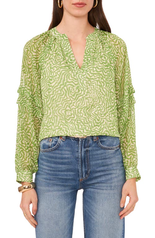 VINCE CAMUTO VINCE CAMUTO ABSTRACT FLORAL TOP