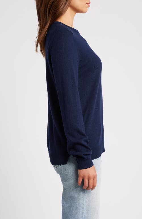 Shop Caslonr Caslon(r) Cotton & Cashmere Crewneck Sweater In Navy Night