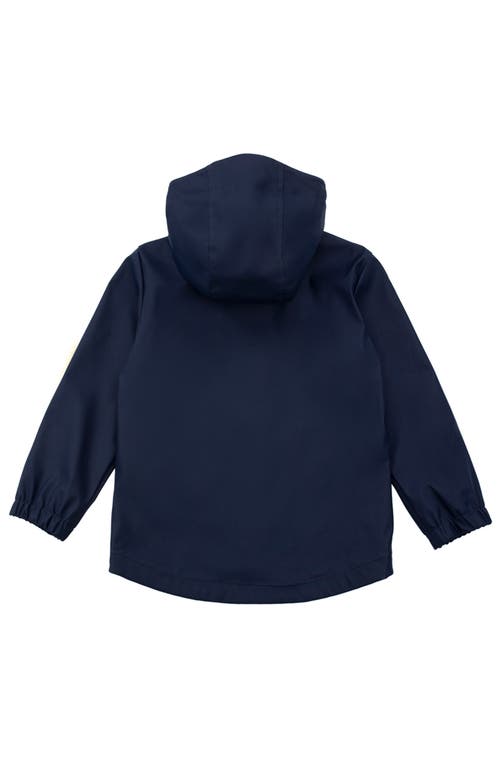 Shop Rokka&rolla Kids' Waterproof Rain Coat Rubberized Jacket In Peacoat Navy