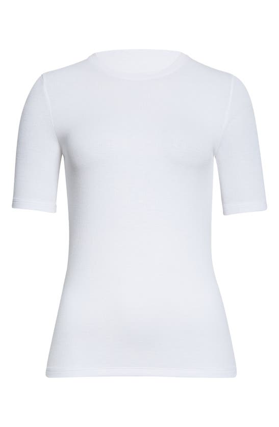 Shop Atm Anthony Thomas Melillo Stretch Modal Crewneck Top In White