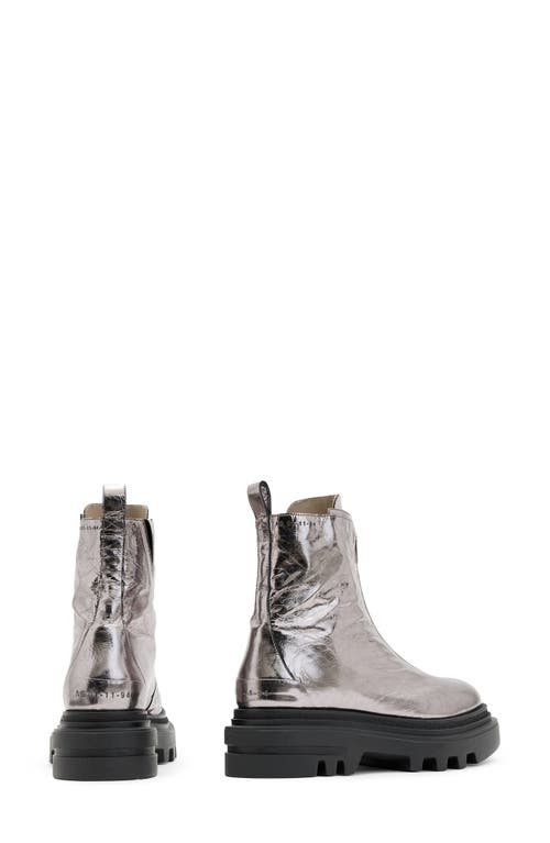 Shop Allsaints Othello Lug Sole Bootie In Gunmetal Grey