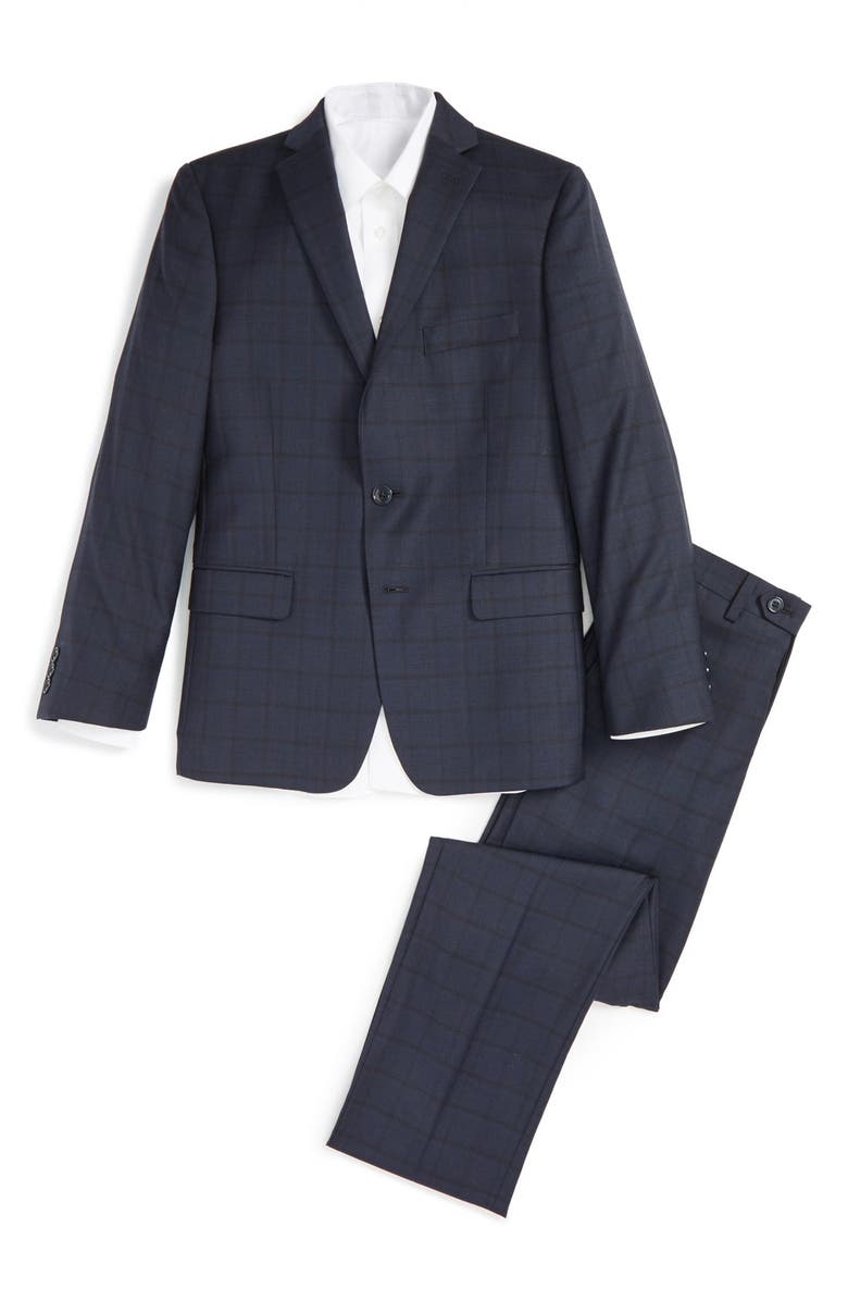 Hart Schaffner Marx Plaid Wool Suit (Big Boys) | Nordstrom