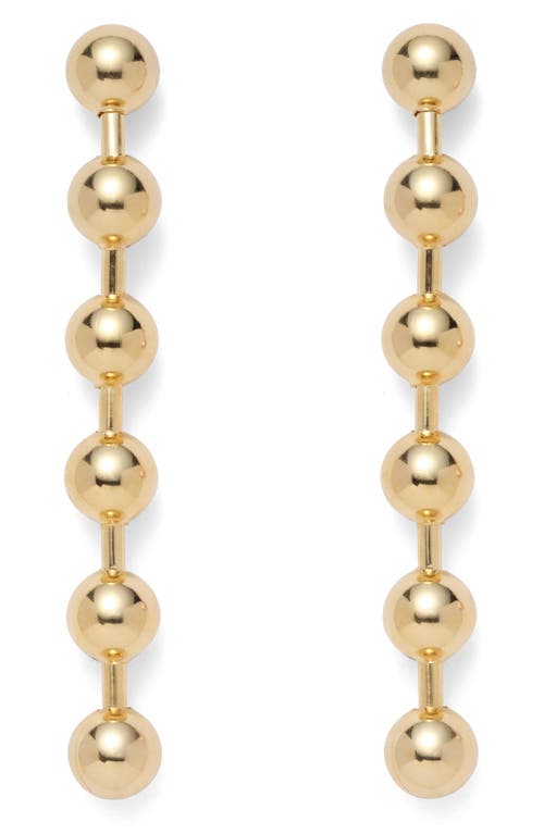 Shop Lady Grey Ball Chain Linear Drop Earrings In Gold