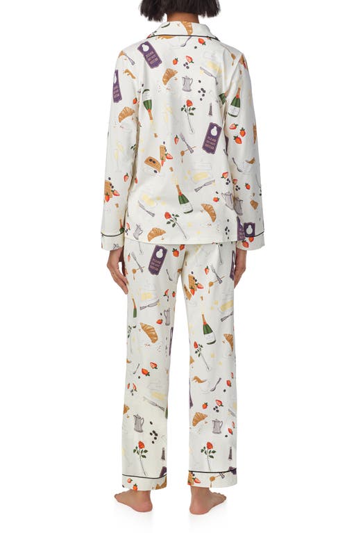 Shop Bedhead Pajamas Print Jersey Pajamas In Breakfast In Bed