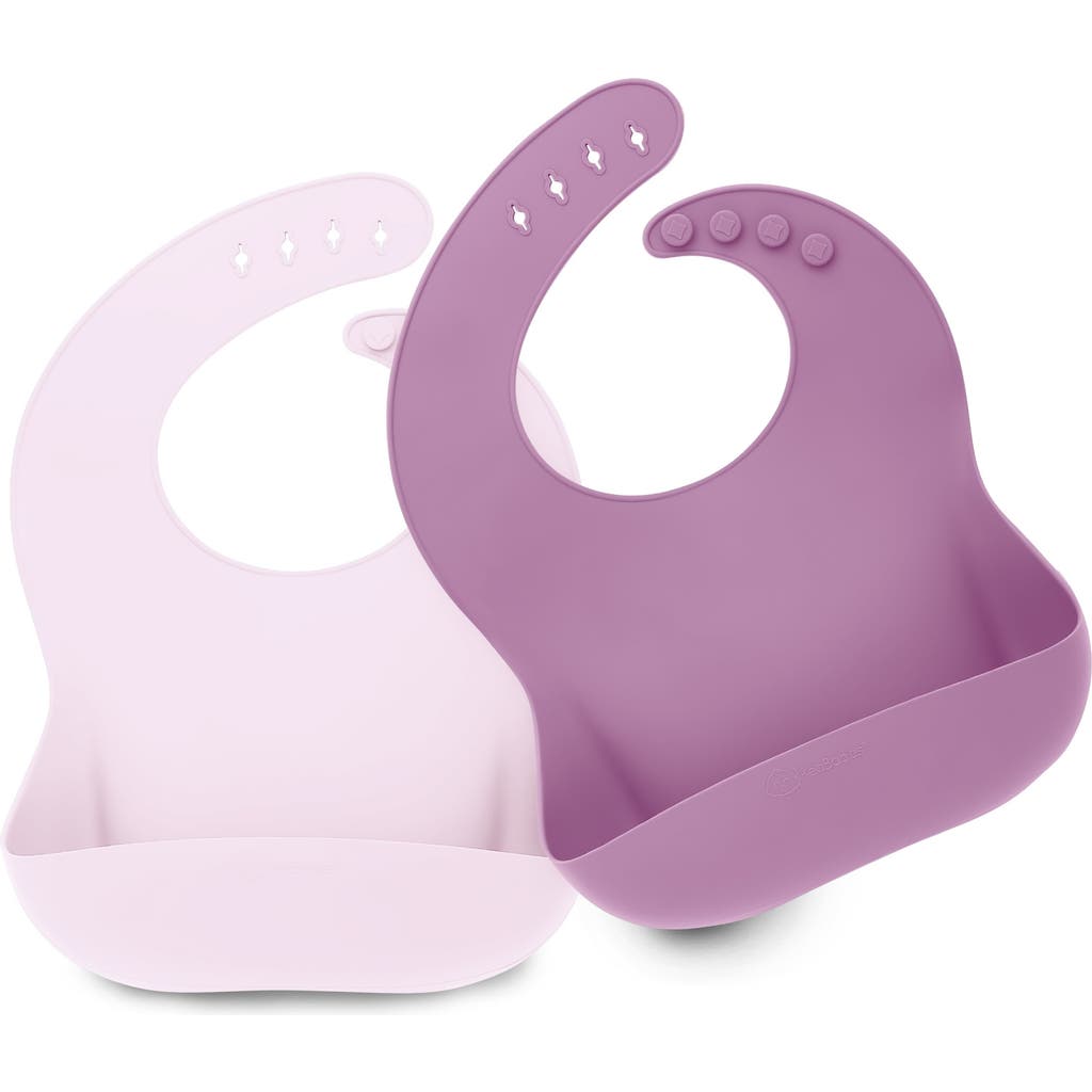 Keababies Prep Silicone Bibs In Amethyst