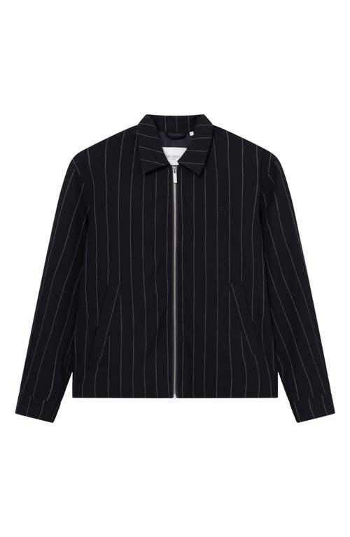 Como Stripe Coach's Jacket in Dark Navy/Ivory