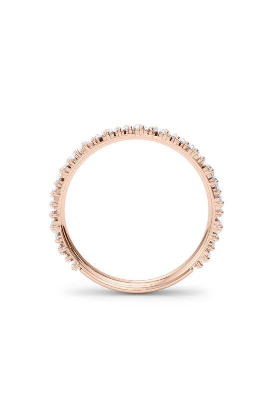 Shop Hautecarat Lab Created Baguette Diamond Band Ring In 18k Rose Gold
