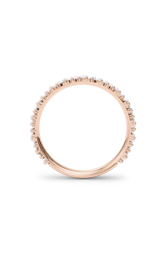 Hautecarat Lab Created Baguette Diamond Band Ring In 18k Rose Gold