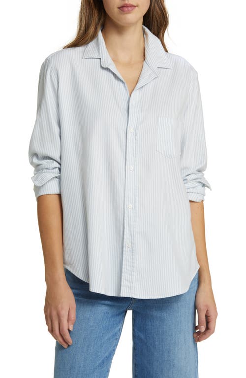 Eileen Relaxed Button-Up Shirt in Blue Stripe