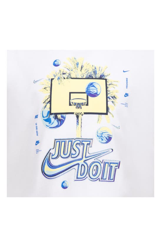 Shop Nike Kids' Jdi Hoops Graphic T-shirt In Sail