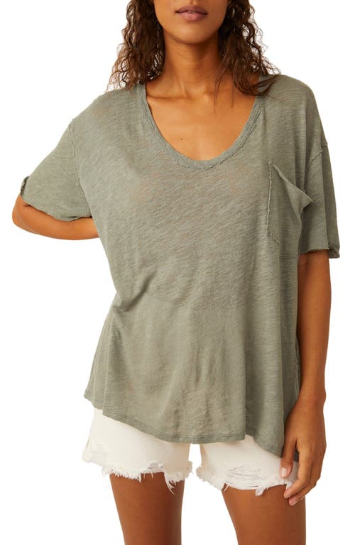 Free People All I Need Linen & Cotton T-Shirt at Nordstrom,