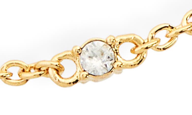 Shop Valentino Vlogo Signature Swarovski Crystal Bracelet In Oro Crystal Gold Shade
