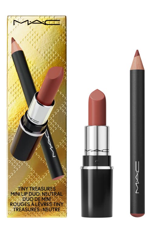 Shop Mac Cosmetics Tiny Treasures Mini Lip Kit Duo $31 Value In Neutral