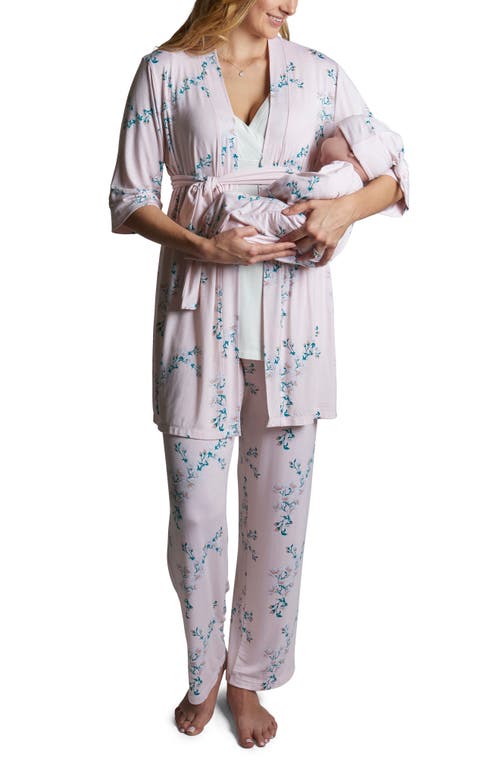 Analise During & After 5-Piece Maternity/Nursing Sleep Set in Lily