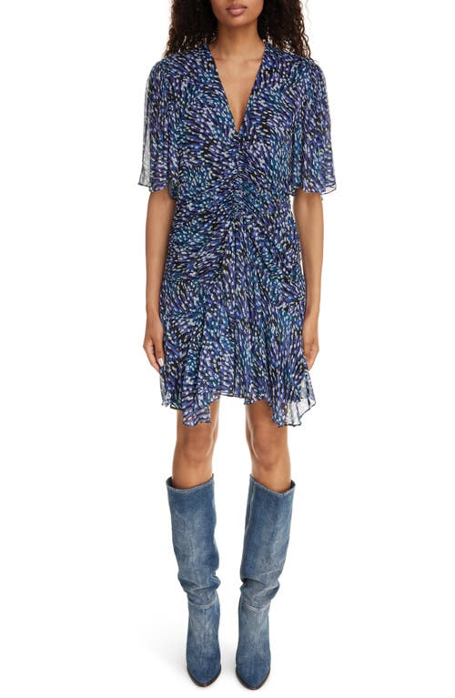 Isabel Marant Étoile Vivienne Abstract Print Georgette Dress Midnight at Nordstrom, Us