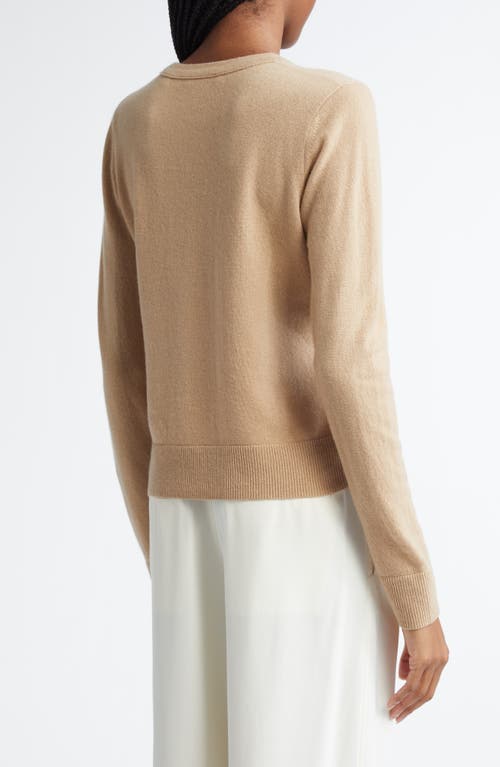 Shop Vince Classic Crewneck Cashmere Sweater In Camel