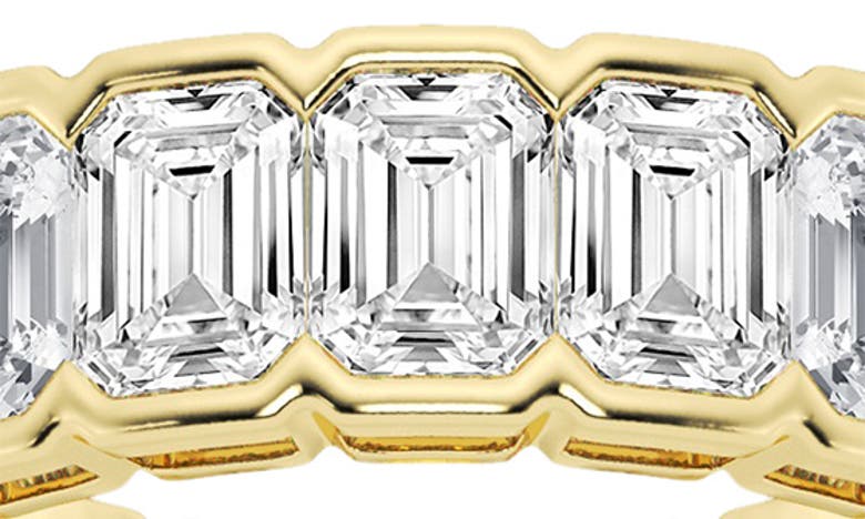 Badgley Mischka Emerald Cut Lab Created Diamond Infinity Ring In Yellow