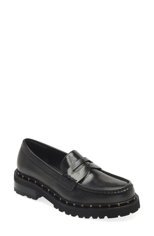 Golden Goose Chunky Loafers With Studded Welt Black In Black