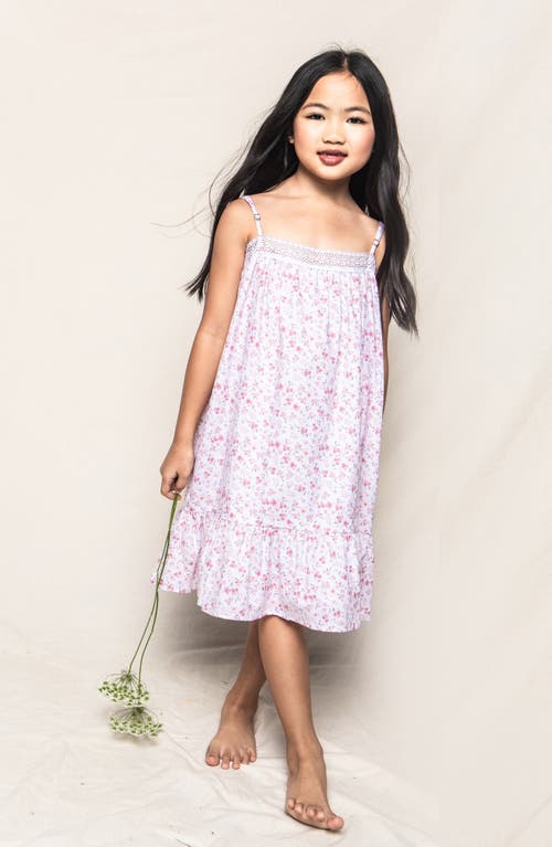 Shop Petite Plume Kids' Dorset Floral Nightgown In White/pink