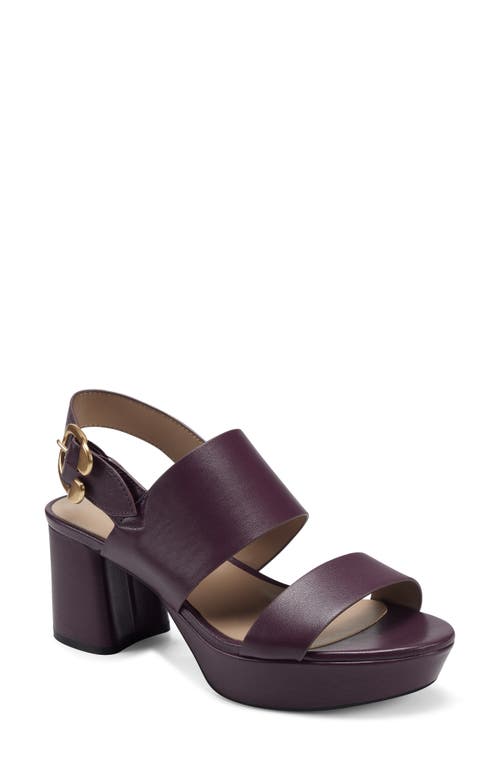 Camera Platform Sandal in Purple Leather