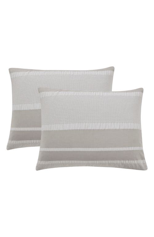 Tahari Black Label Ella 3-piece Comforter Set In White/taupe