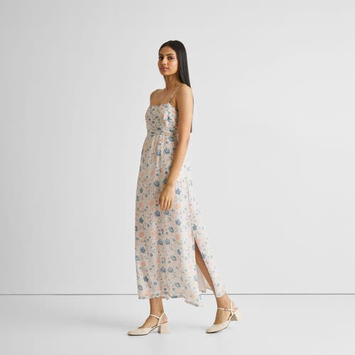 Reistor Ruched Floral Strappy Maxi Dress In Azalea Allure