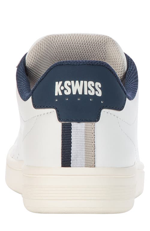 Shop K-swiss Base Court Sneaker In Brilliant White/sea/rainy