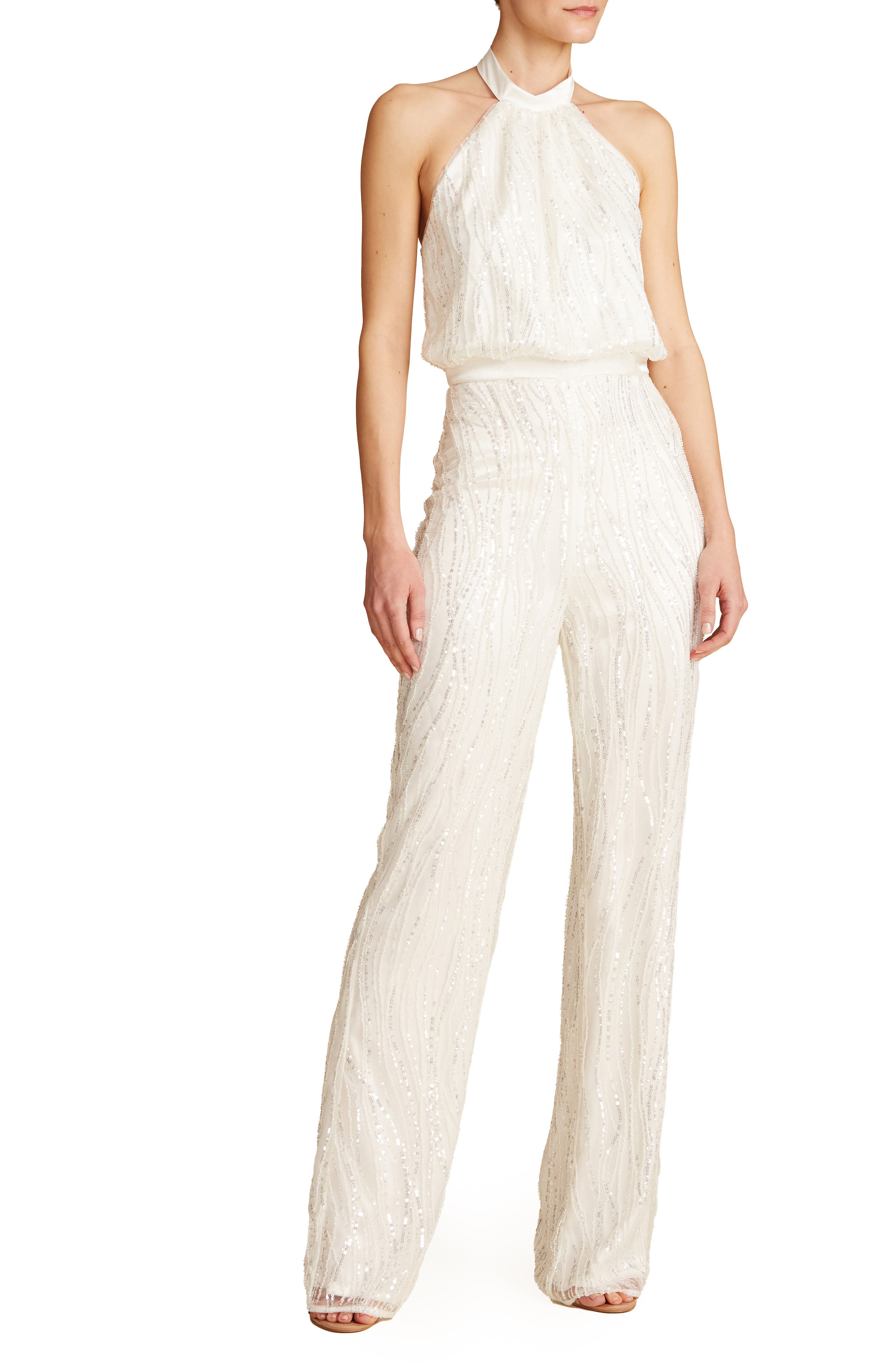 monique lhuillier lace jumpsuit