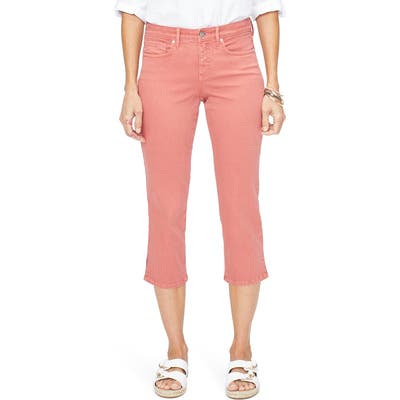 Nydj Side Slit Capri Skinny Jeans, Red